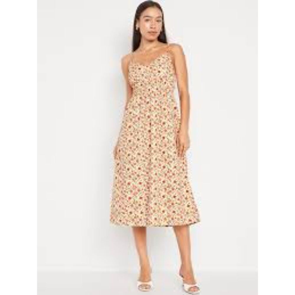 Old Navy Womens Maxi Dress Sz 2x Smocked Floral Boho Ditsy Cottage Summer Casual